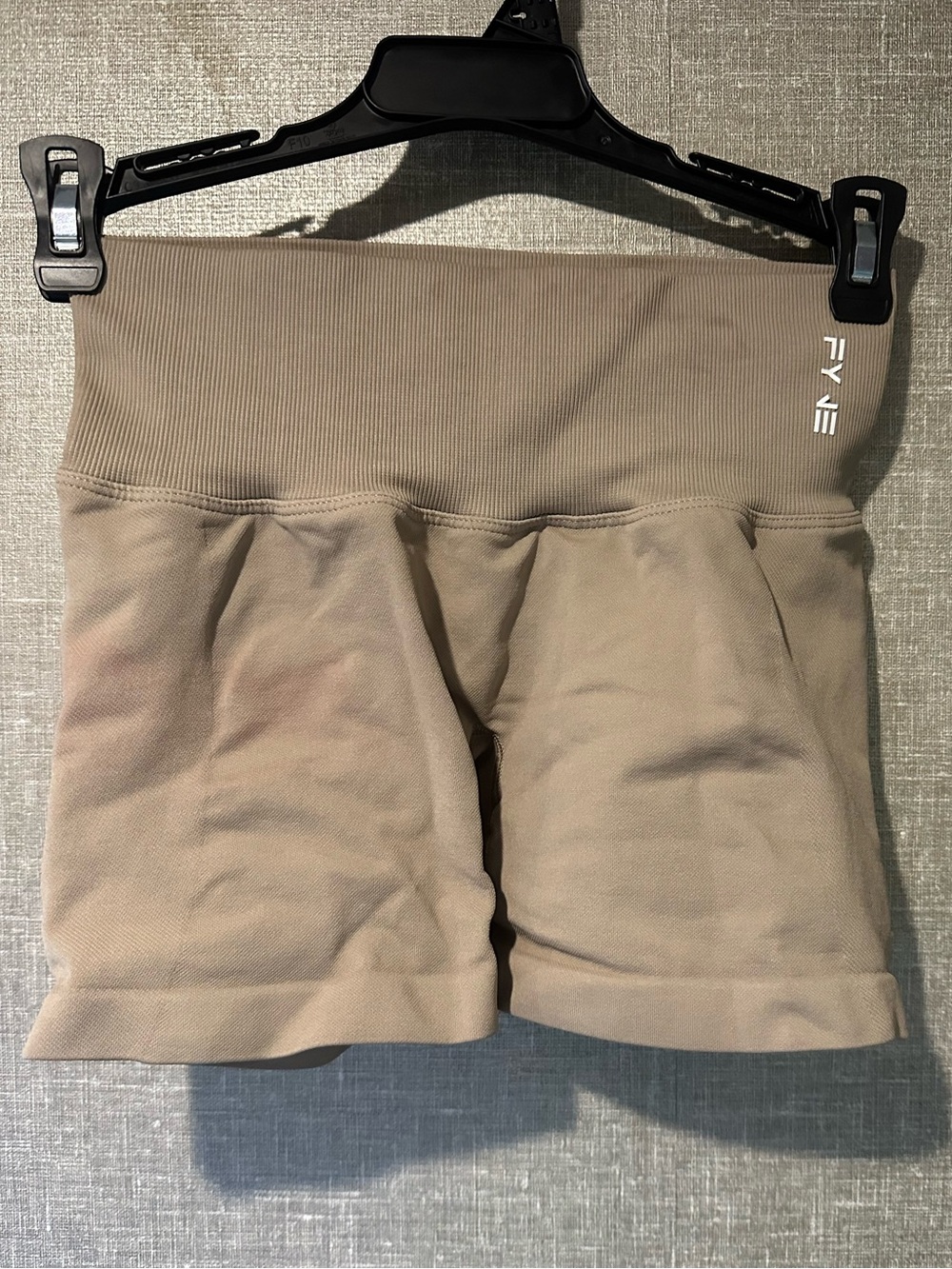 DFYNE beige workout shorts